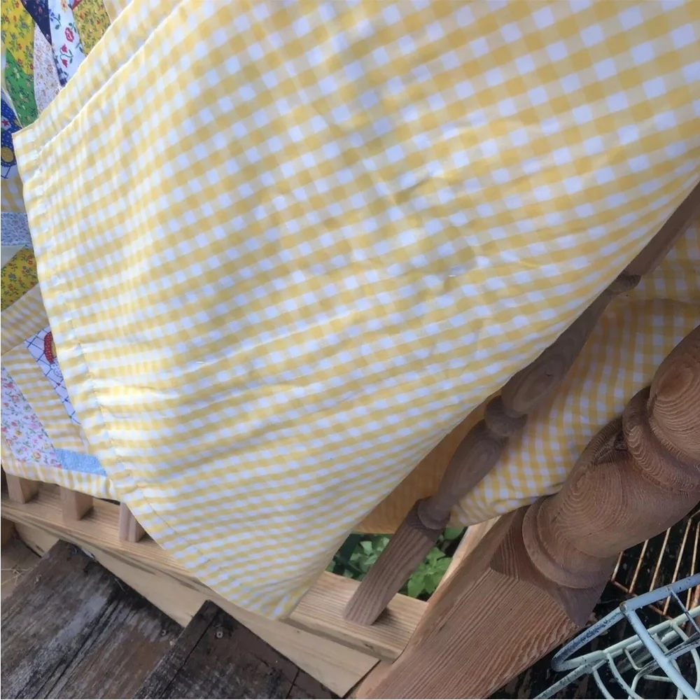 Baby Quilt Throw Teddy Bear Rainbow Floral Patchwork Gingham Plaid Vintage